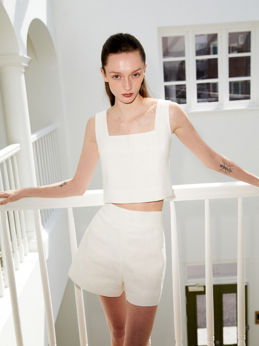 LINEN CROP TOP_WHITE