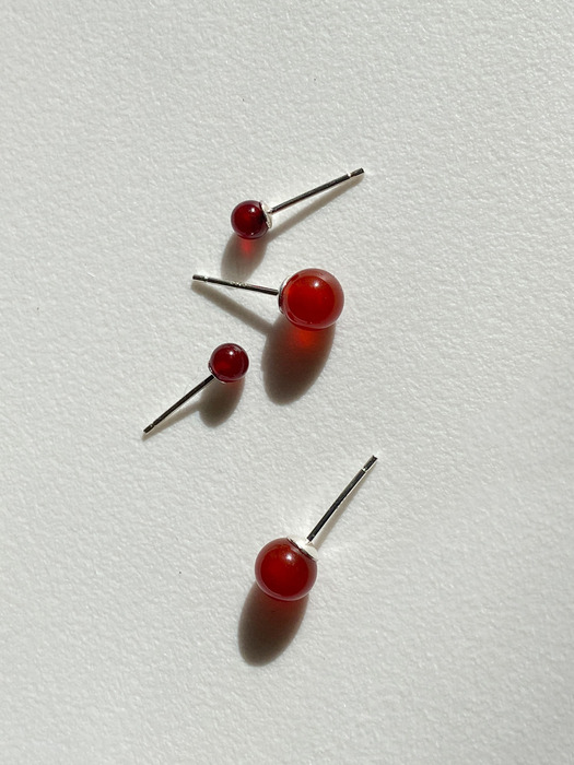 Red Carnelian Earring(4,6mm)