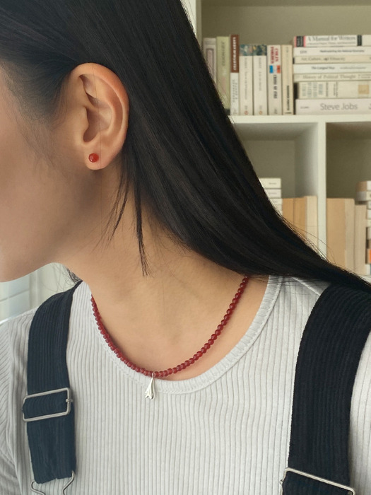 Red Carnelian Earring(4,6mm)