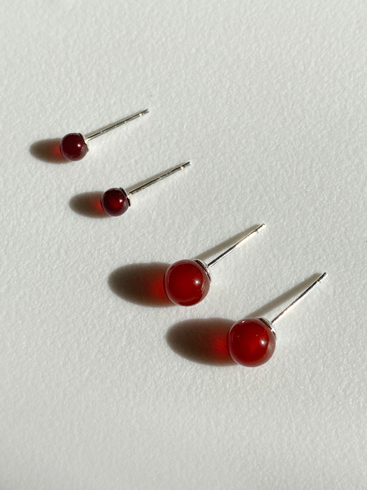 Red Carnelian Earring(4,6mm)