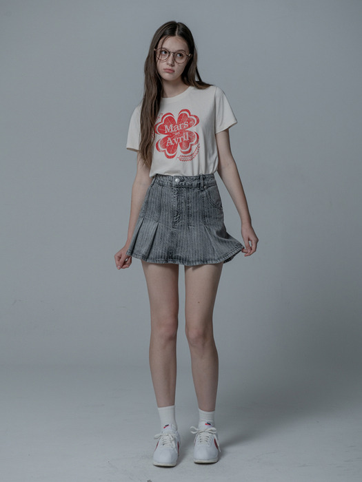 VINTAGE CLOVER TSHIRT_BUTTER VERMILION