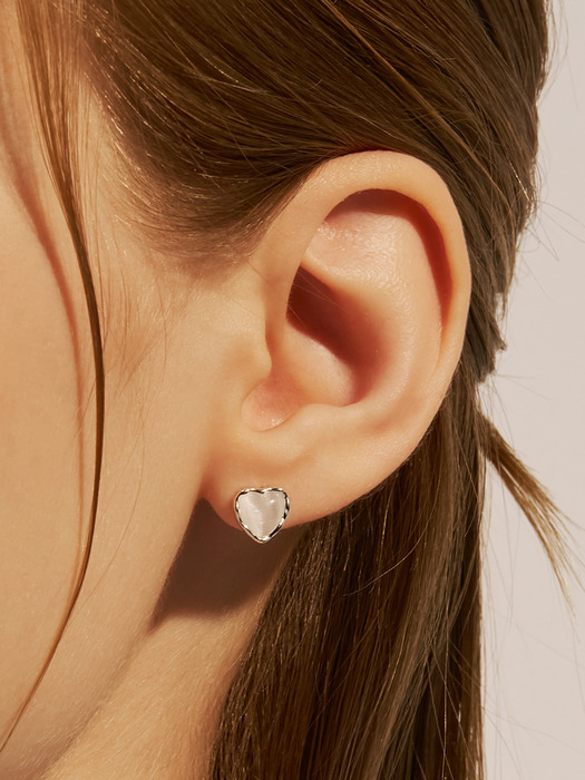 [sv925] special heart stone earring