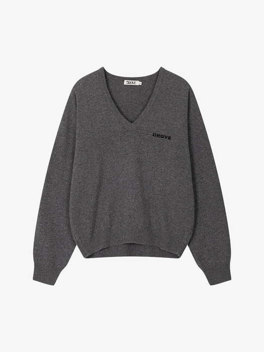 [단독] 24FW MYLES V-NECK KNIT (CHARCOAL)