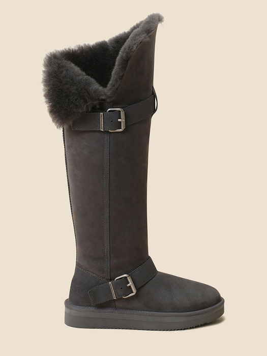 Shearing long boots(grey)_DG3BW24702GRY