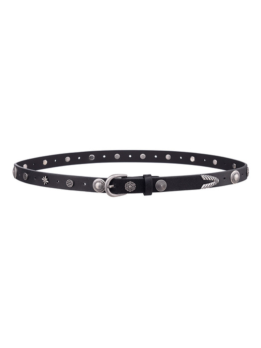 Stud Western Leather Belt VX5ST310_2color