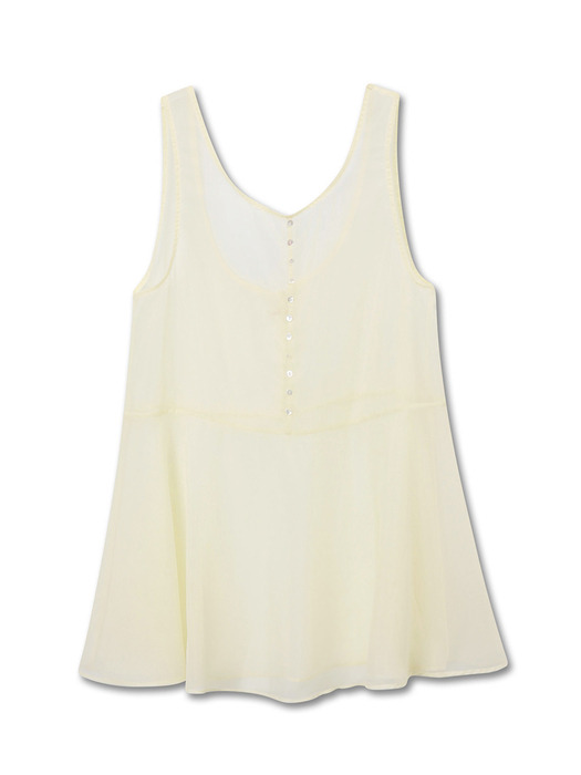 SHEER BUTTON LAYERED DRESS CREAM