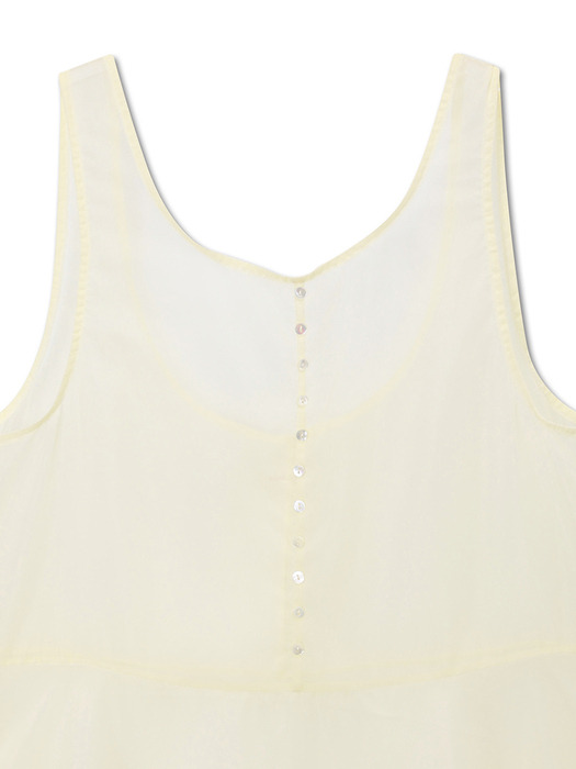 SHEER BUTTON LAYERED DRESS CREAM