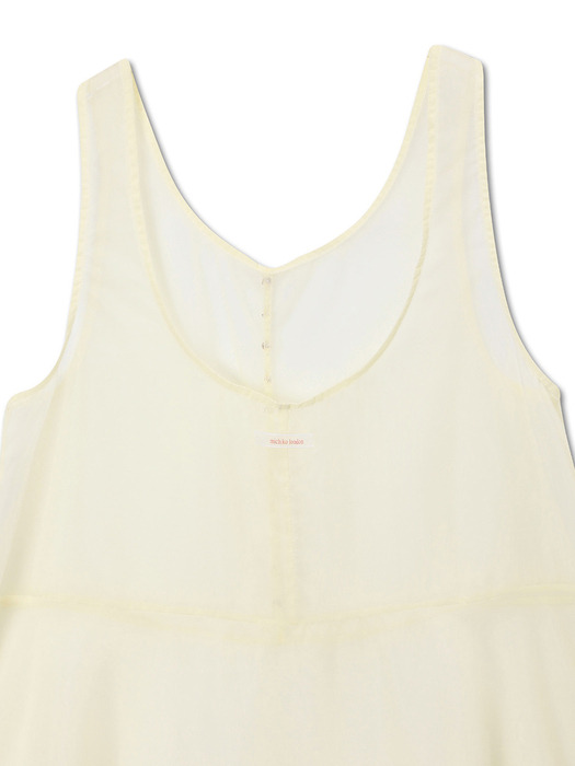 SHEER BUTTON LAYERED DRESS CREAM