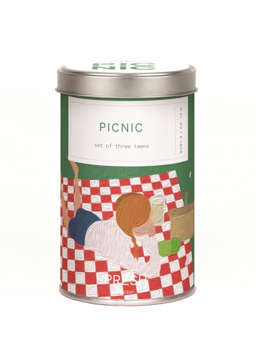 PRESH 캔들 picnic SMALL 3P SET 60g x 3 피크닉 세트