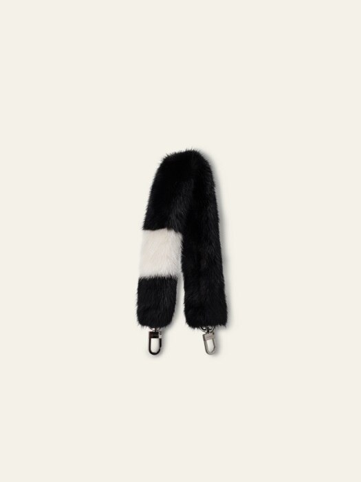 short fur strap_Black
