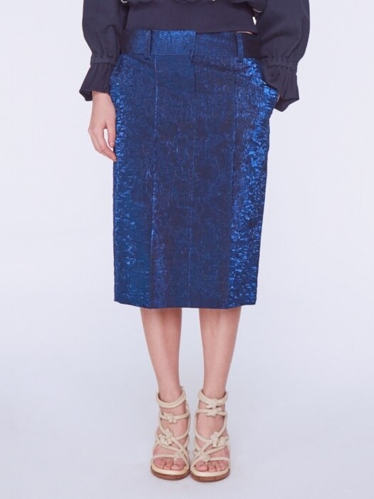Gloss Hipbone Skirt [BLUE]