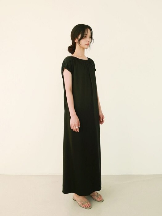 Kerri drawstring dress(Black)