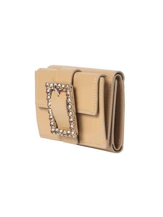 Lady Embellished Wallet_Caramel