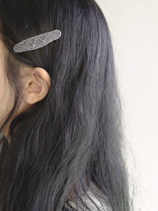 [단독] Oval textured hairpin (Gray)