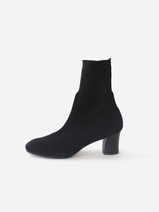 snr1818 knit socks boots - black