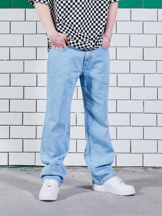 LIGHT WIDE DENIM PANTS