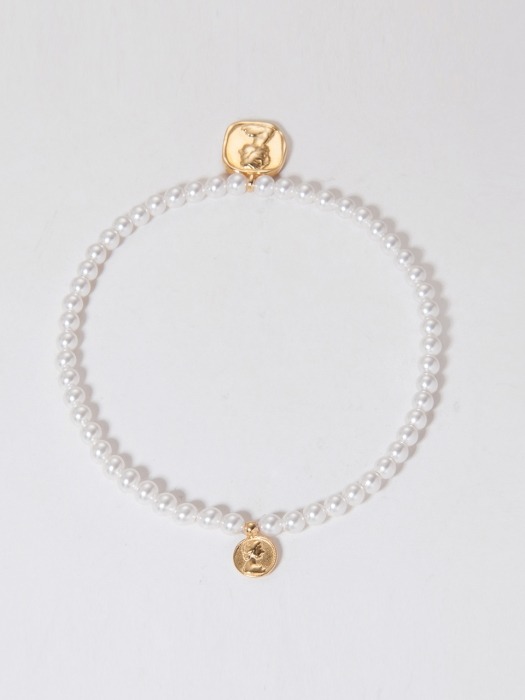 [Silver925] FEMME COIN PEARL BANDING BRACELET