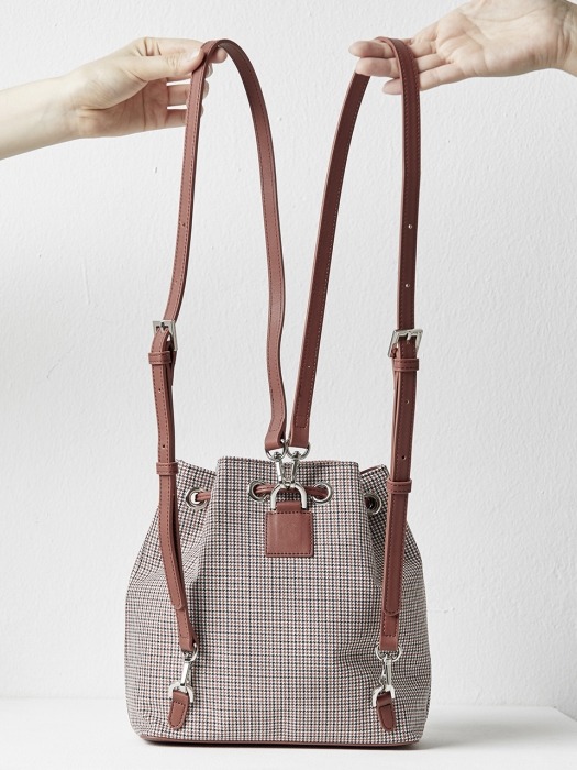 Carrie check bucket bag (2 colors)