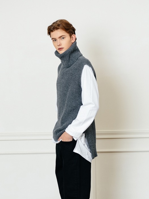 VEST TURTLENECK KNIT