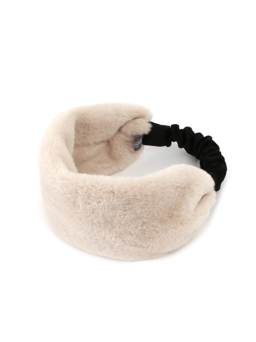 SINGLE HAIR BAND / FUR / IVORY