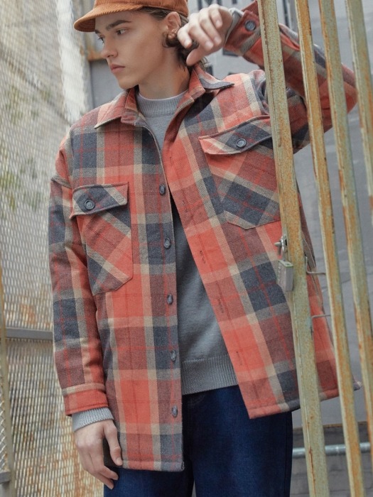 DIEL CHECK JACKET (RED)