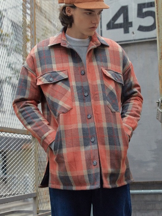 DIEL CHECK JACKET (RED)