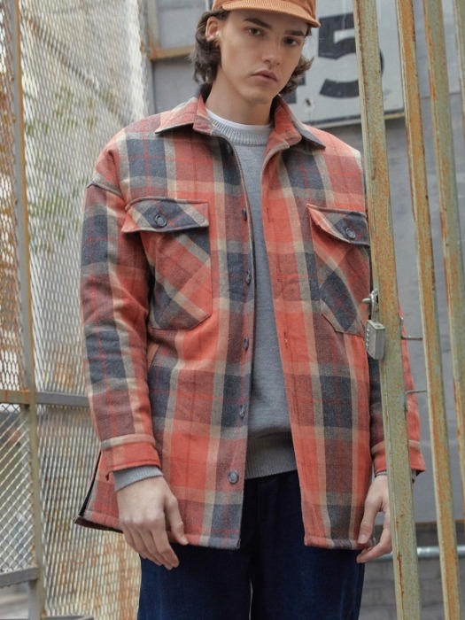 DIEL CHECK JACKET (RED)