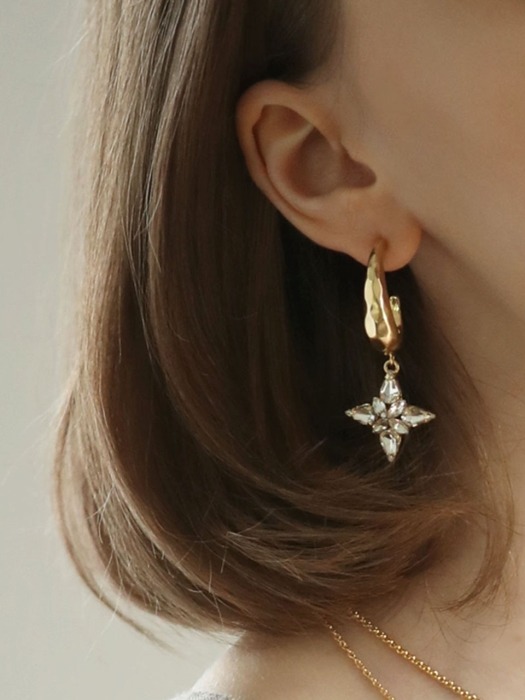 [Stella collection] Half moon & stella earring