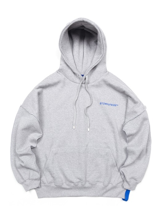 INSIDEOUT STITCH OVER HOODIE - GREY
