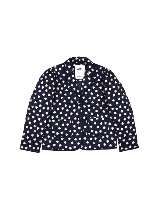 Lovers quilting puff jacket - Navy