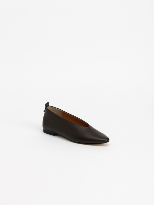 Lucenta Flat Shoes in Dark Brown