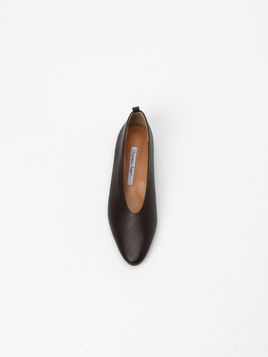 Lucenta Flat Shoes in Dark Brown