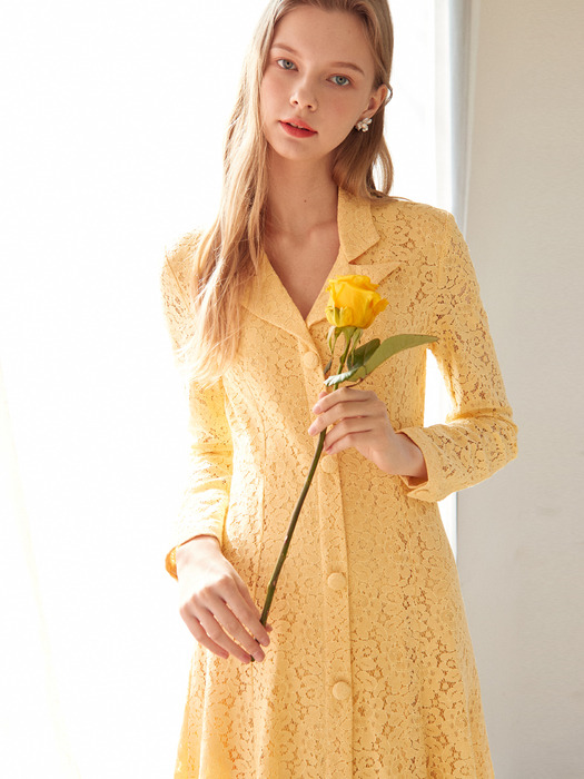 AMR1027 moier laced onepiece (yellow)