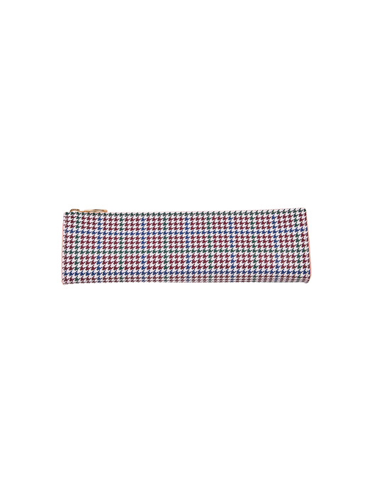 TRIANGLE PEN CASE_Check houndstooth