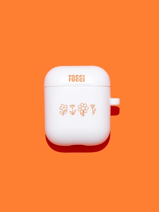 Flower drawing Airpods Case [WHITE]