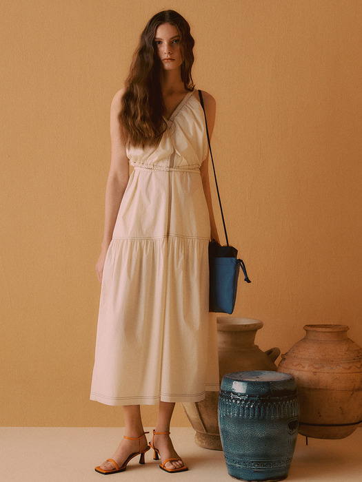 [Cotton Resort] Two-way Sleeveless Long Dress