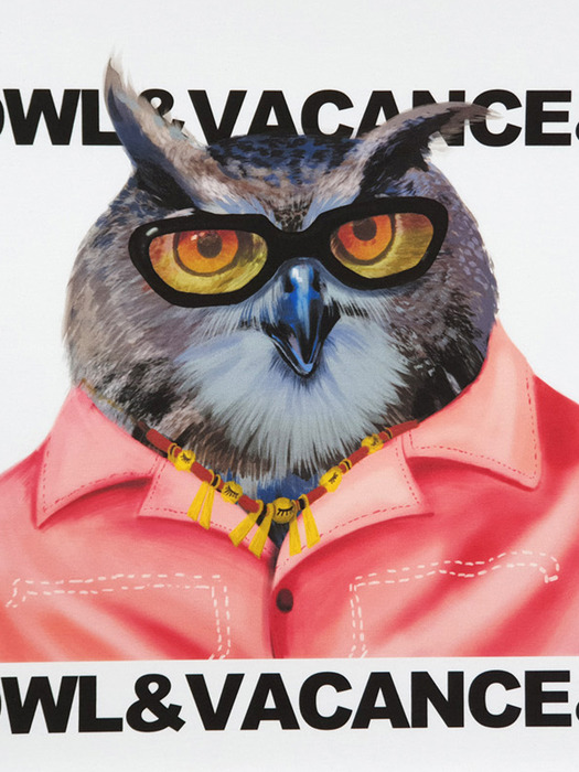 VACANCE OWL PRINT T-SHIRT_WHITE