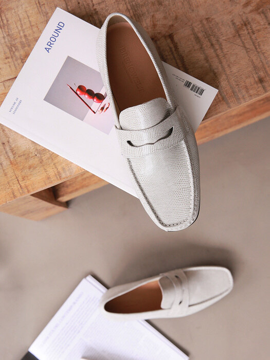 Penny Loafer Beige Driving#0110P