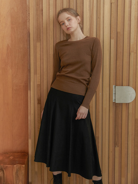 Round Basic Knit_Brown