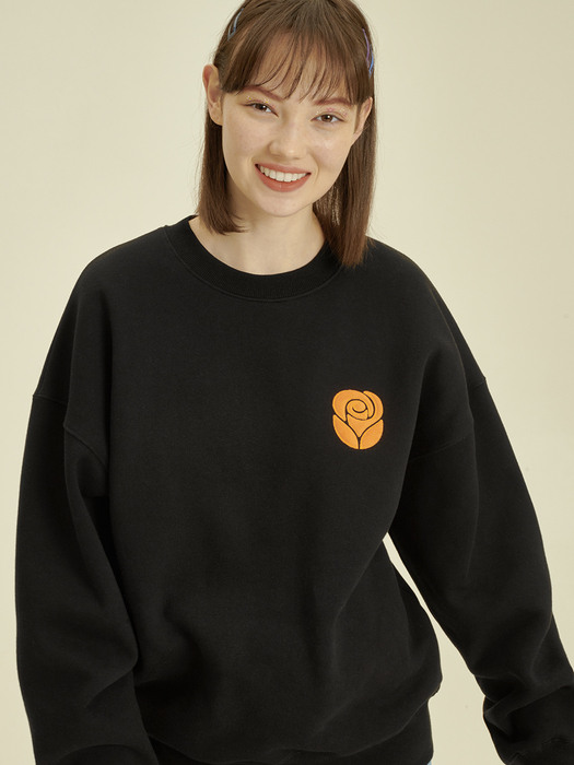 Essential Rose Sweatshirt [BLACK]