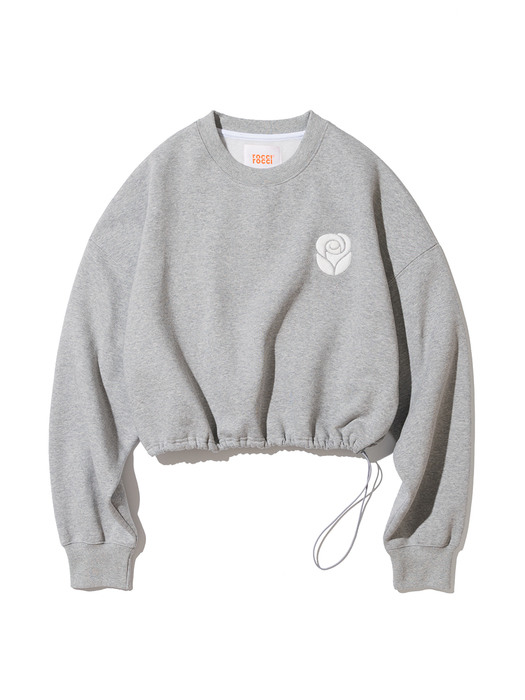 Essential Rose Crop Sweatshirt [MELANGE GREY]