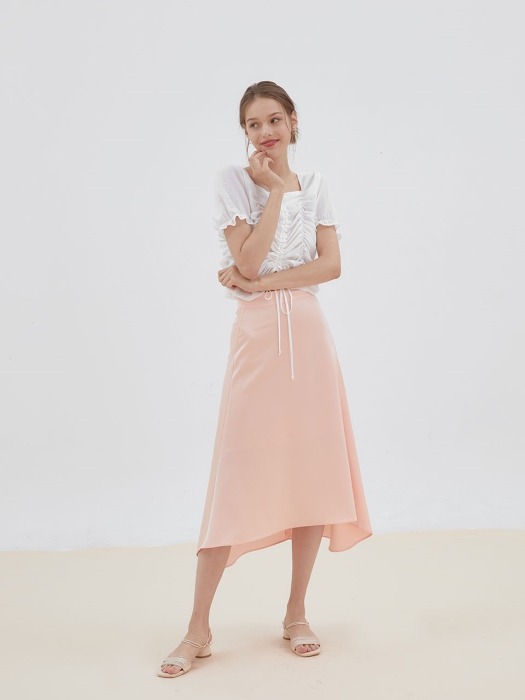 bling satin skirt[pink]