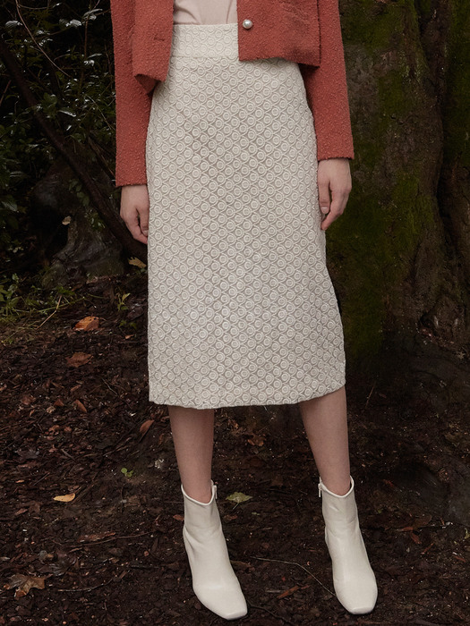 AMR1118 bony laced H skirt (ivory)