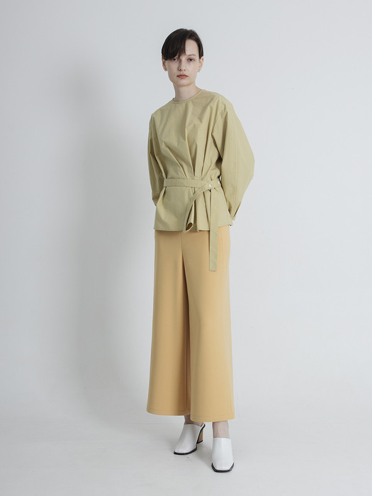 HIGH WAIST JERSEY WIDE PANTS in 2 COLORS [U0F0P302]