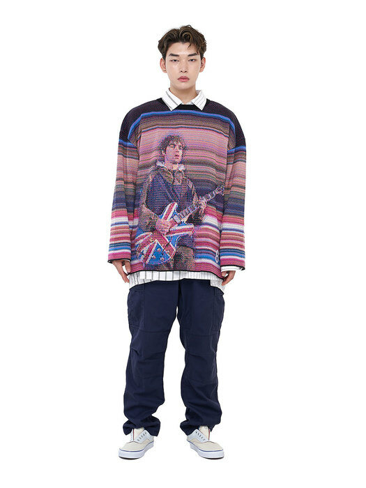 8D007 - OVERSIZED PSYCHEDELIC PULLOVER