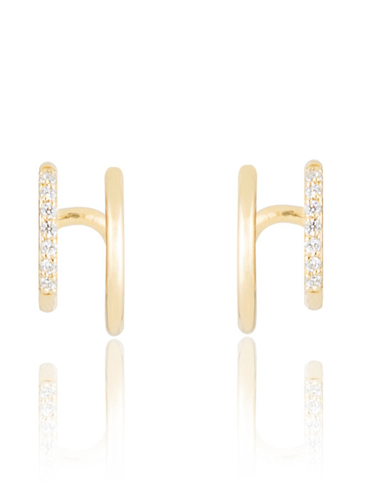 Double Ring CZ Earrings (925 Silver) Capsule.02