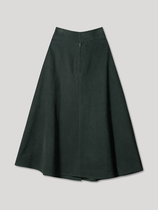 Button flare skirt