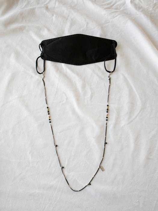 3way black chain multi strap (mask, glasses, necklace)