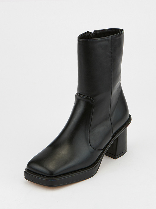  [리퍼브][230~255] Chungky Ankle Boots (Black)