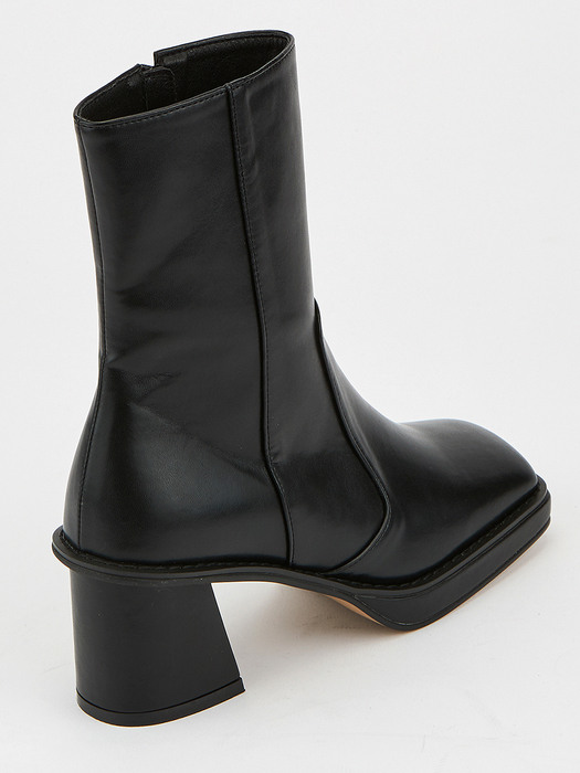  [리퍼브][230~255] Chungky Ankle Boots (Black)